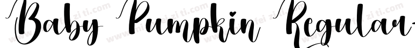 Baby Pumpkin Regular字体转换